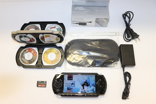 PSP 1000 8GB / 4 Games / 4 Movies / Accessories / Grade A